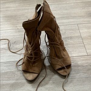 Vince Brown Lace-Up Boots
